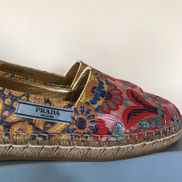 Prada Multicolor Jacquard 20mm Espadrille - Picture 3 of 15